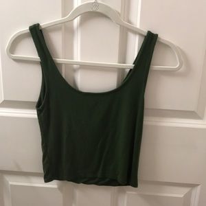 Green crop top